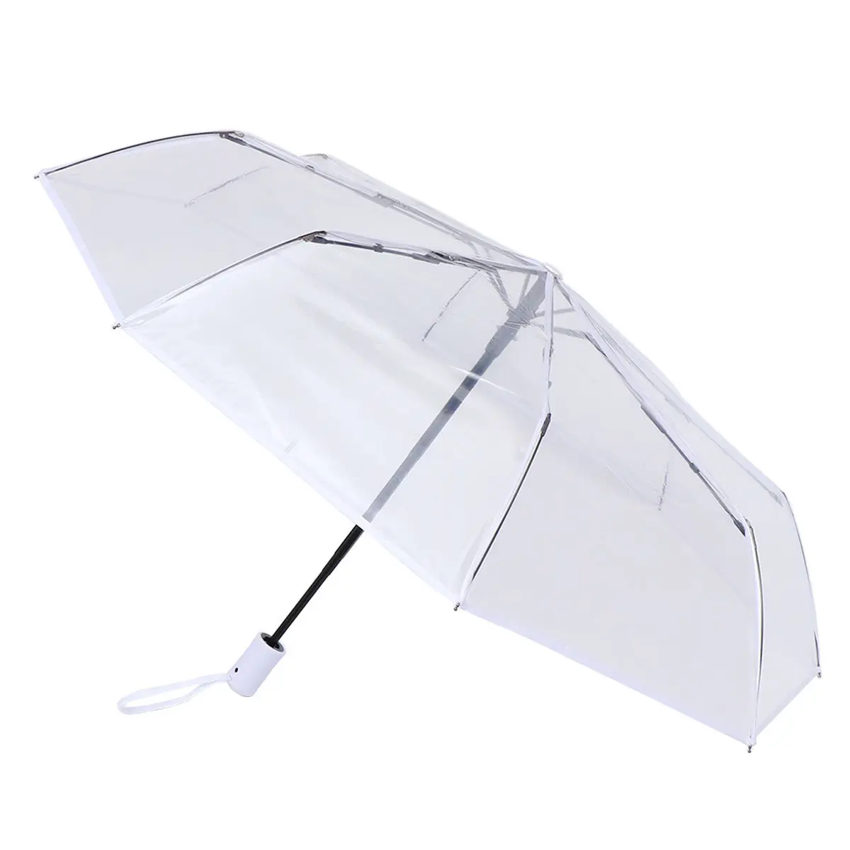 1Pcs Premium Automatic Triple Folding Umbrella Quick Dry Waterproof Design Compact Travel Umbrella for Rain Sun Protection