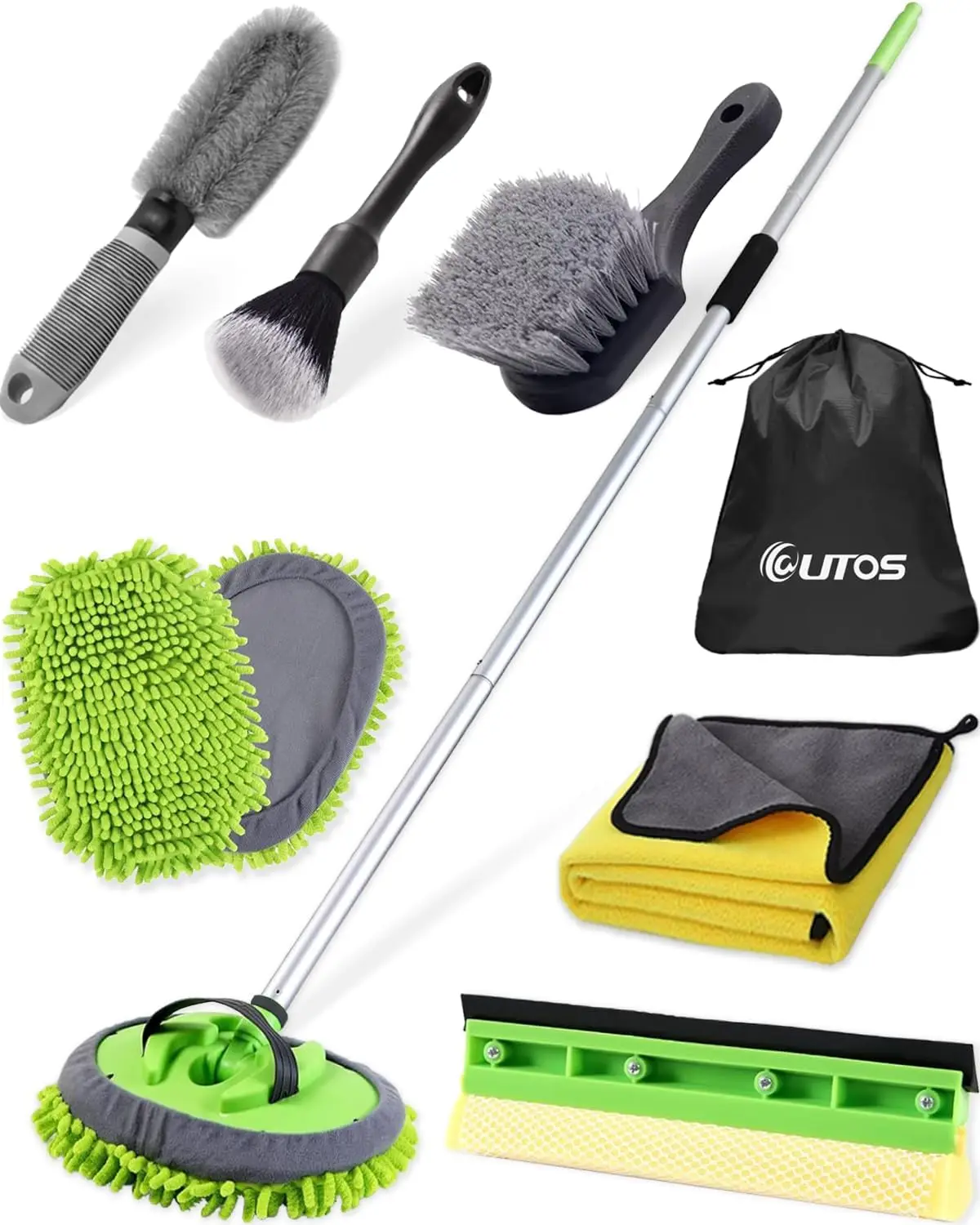 

Набор для мойки автомобилей из 8 предметов с длинной ручкой, щетка из микрофибры для чистки автомобилей, грузовиков, фургонов