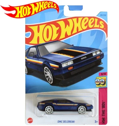 2023 Original Hot Wheels Car HW The 80s 1/64 Model Vehicle Alloy Diecast DMC DeLorean C4982-101/250 Children Toys for Boys Gift