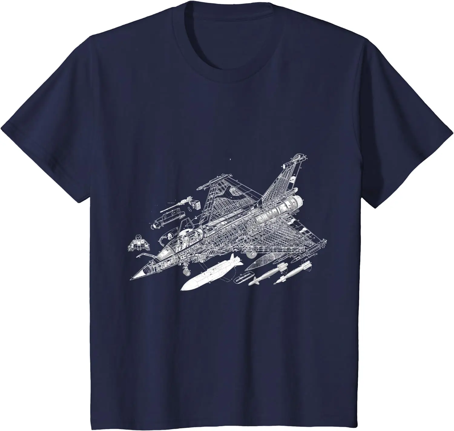 Eurofighter Aircraft T-shirt Airplane Blueprint T-Shirt