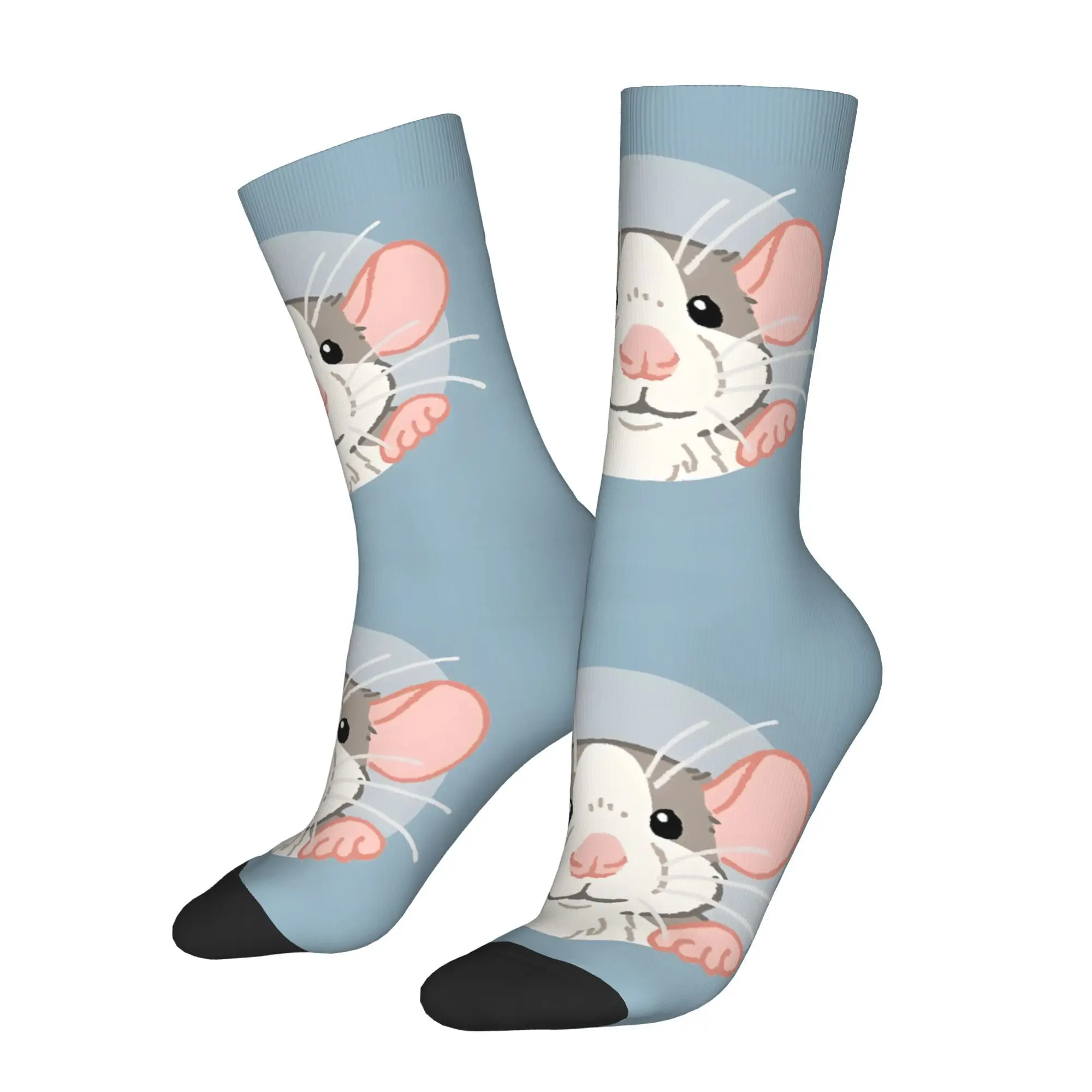 

Funny Sock for Men Rat Hip Hop Harajuku Happy Breathable Pattern Printed Crew Sock Casual Gift