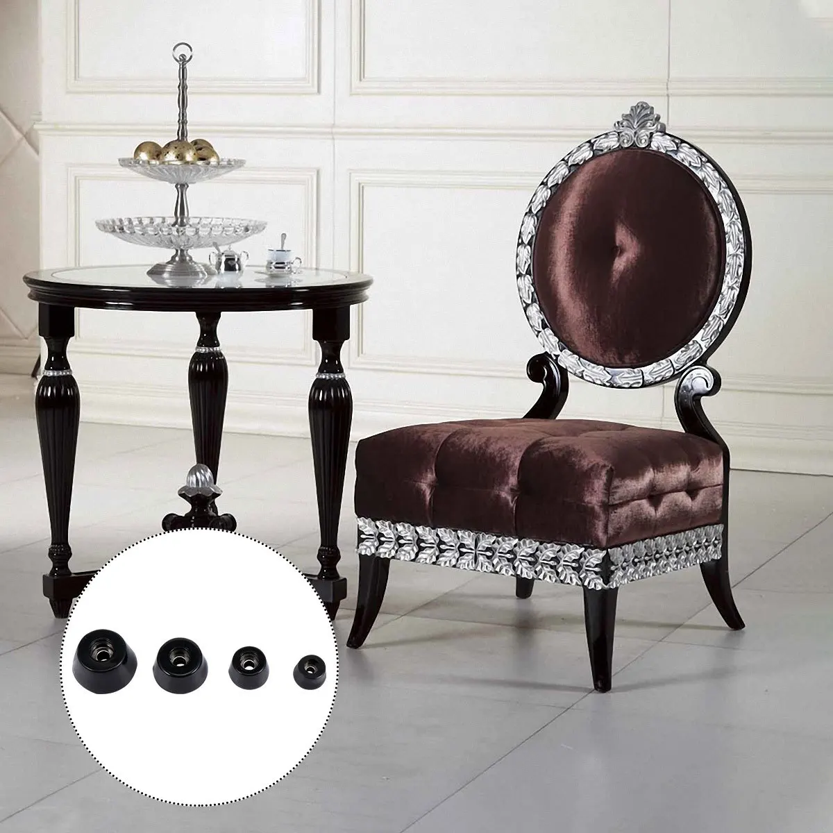 

40pcs Anti-Slip Rubber Feet Pads Floor Protectors For Furniture Guitar Amp Hard Non-Marking Bumpers Home Supplies Accessories