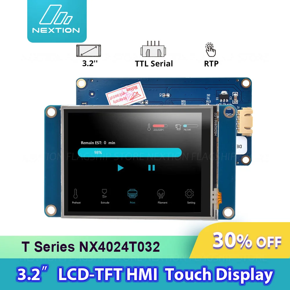 NEXTION NX4024T032 3.2” Basic Series HMI Touch Display TFT LCD RTP Intelligent Smart USART UART Serial Panel For Raspberry Pi