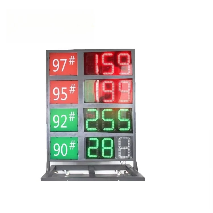 

Outdoor IP65 16inch Electronics Scoreboard Regular Pylon Gas Station LED Price Sign 7 Segment LED Display