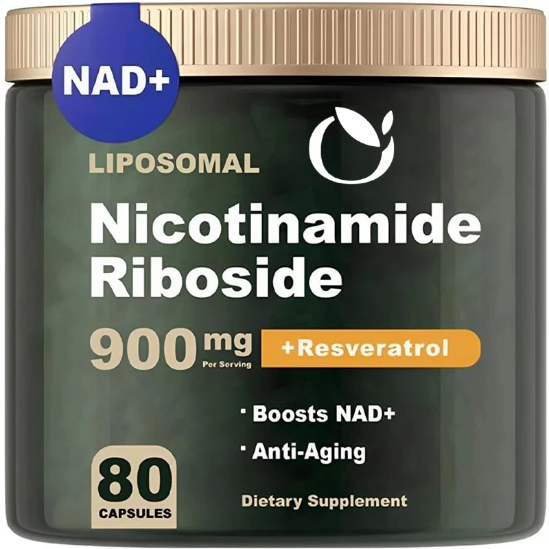 NAD+Supplement - Liposomal Nicotinamide Nucleoside 900mg Resveratrol Quercetin - Used for Anti Aging, Energy, Focus -80 Capsules