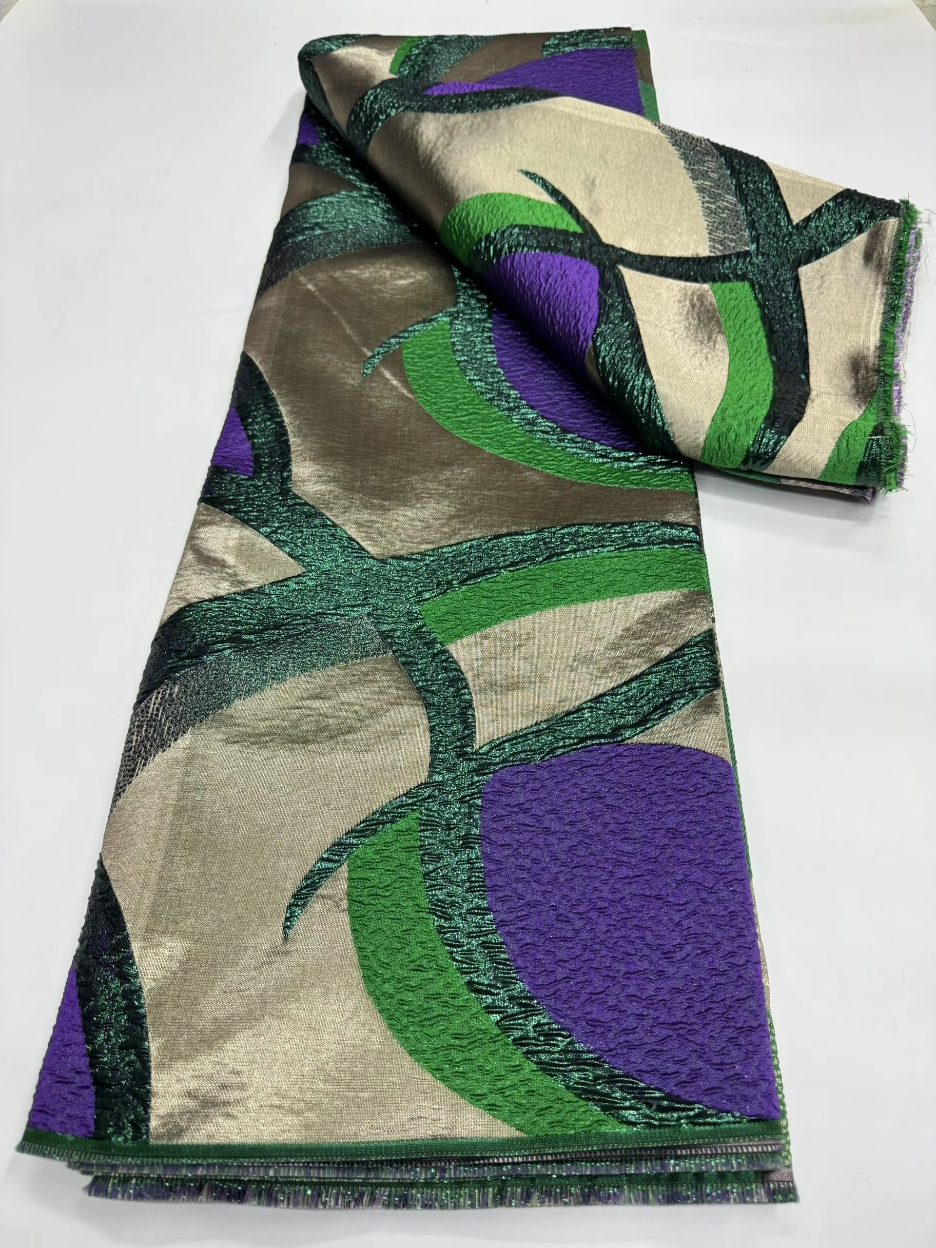 

Последняя красота, красочная дамасская органза, африканская кружевная ткань, 2021, жаккардовая парча, французская кружевная ткань для нигерийской вечеринки KCW2524