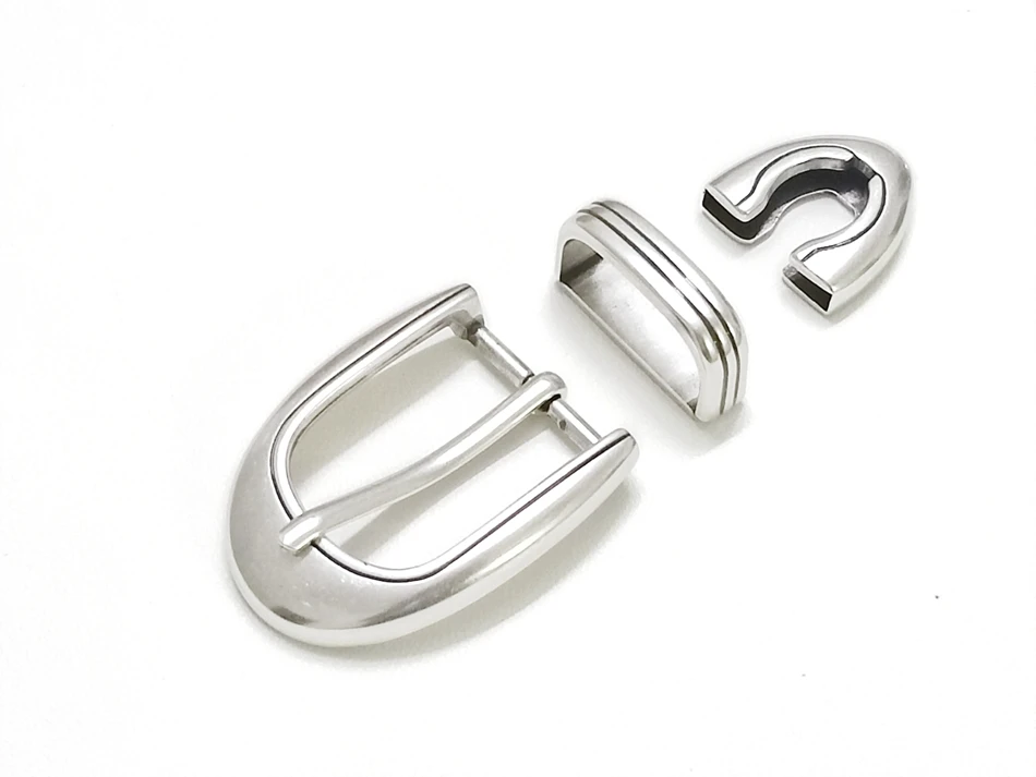 American-style antique silver three-piece high-end belt buckle set, 30mm, unisex, with gold/silver two-tone pin buckle