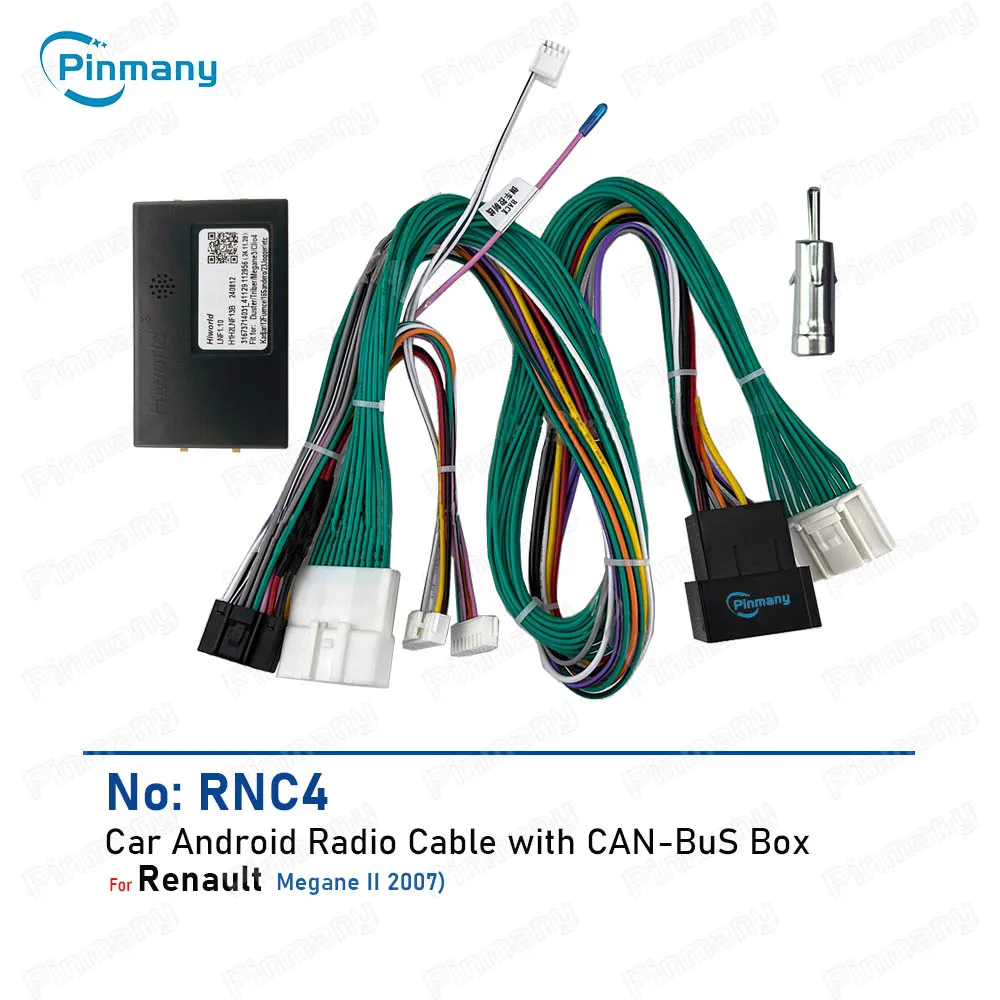 

Install Aftermarket Car stereo Radio Cable Power Wiring Harness Socket Adapter CAN Bus Decoder RNC4 for 2007 Renault Megane 2