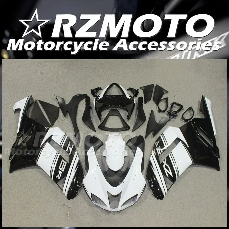 

4Gifts New ABS Full Fairings Kit Fit For KAWASAKI ZX-6R ZX6R 636 2007 2008 07 08 Bodywork Set Custom Black White