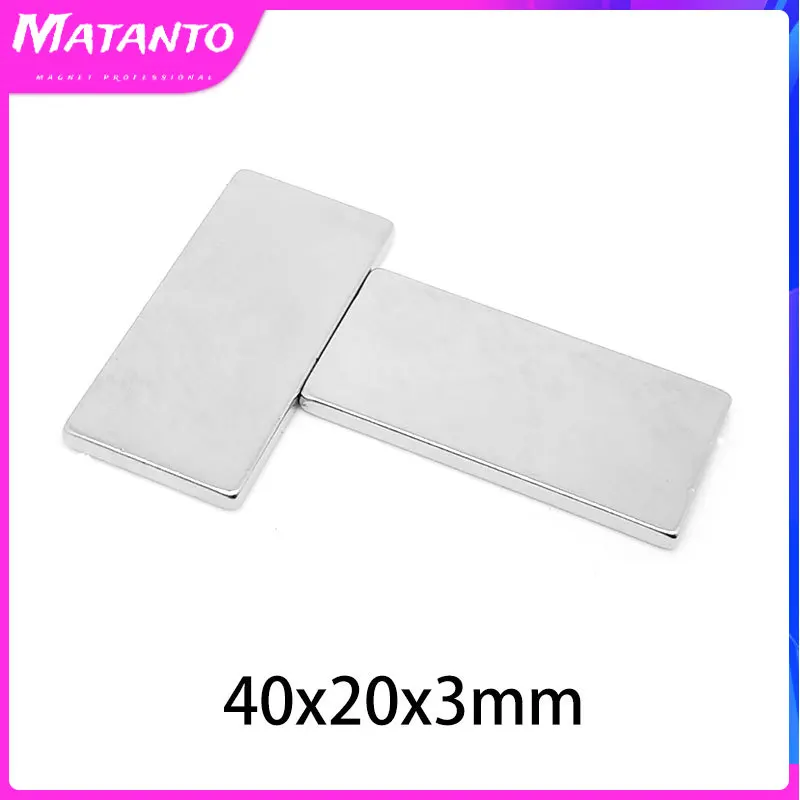 

2/5/10/15/20PCS 40x20x3mm Block Search Magnet N35 Quadrate Strong Neodymium Magnet 40x20x3 Permanent NdFeB Magnet 40*20*3