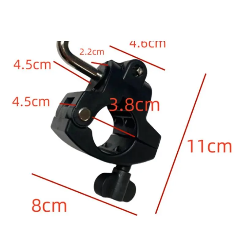 ABVE-Supporto per supporto per piatti per batteria elettronica Braccio di montaggio per piatti a percussione Morsetto per rack per batteria Cuscinetto per piatti dritto in metallo