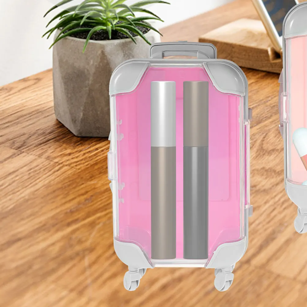 

4Pcs Mini Case Makeup Storage Box Travel Eyelash Organizer Portable Makeup Carrying Case Lash Storage Suitcase