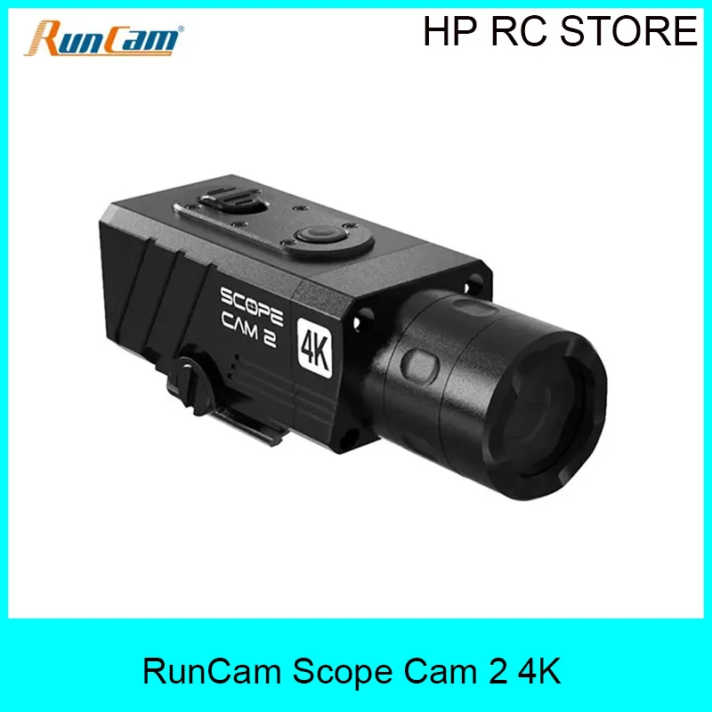 RunCam Scope Cam 2 4K Airsoft Camera Digital Zoom Customized Crosshairs IP64 Paintball WaterProof APP 1400mAh 128G Scopecam