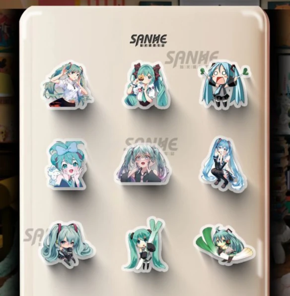 Hatsune Miku Refrigerator Magnet Hatsune Miku Project Diva Cartoon Magnetic Tile Originality Interest Refrigerator Magnet New