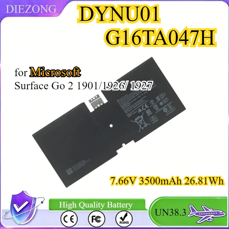 DYNU01 G16TA047H Laptop Battery for Microsoft Surface Go 2 1901/1926 1927 7.66V 3500mAh 26.81Wh