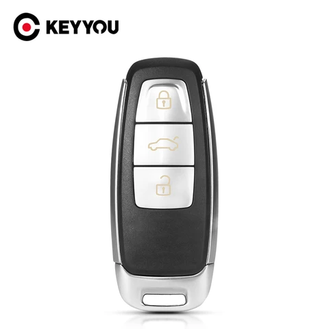 Корпус ключа автомобиля KEYYOU для Audi A1 A2 A3 A4 A4L C8 A5 A6 A6L A7 A8 A8L Q8 2017 2018 2019 2020 Сменная крышка корпуса с 3 кнопками