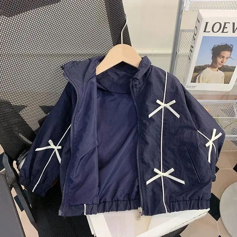 Spring and Autumn Children's Jacket New Style Girl Coat Children's Clothing Baby Versatile Fashion Top