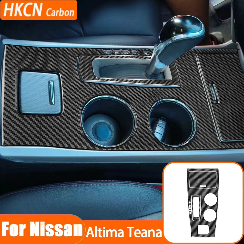 

Carbon Fiber Center Console Gears Shifter Full Set Panel Car Interior Accessories Trim Sticker For Nissan Altima Teana 2013—2018