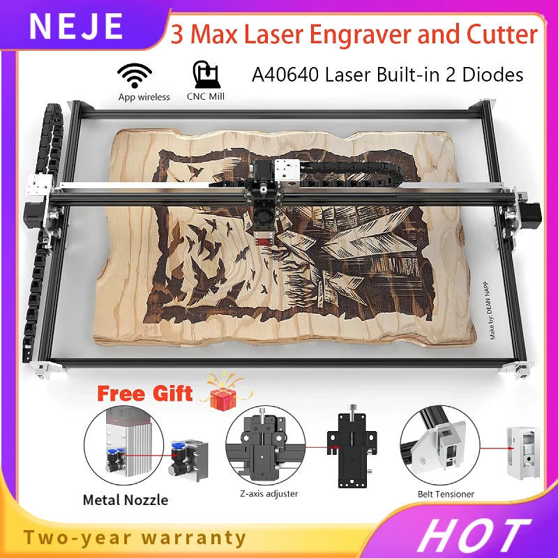 NEJE 3 Max incisore Laser Cutter 460*810mm Router di CNC macchina da taglio macchina per incidere Lightburn Wireless App Control legno fai da te