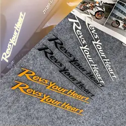 2pcs Revs Your Heart Reflective Waterproof Body Decoration Stickers For JOGI125 TMAX NMAX XAMX SMAX SCOOPY PCX Cliack Universal