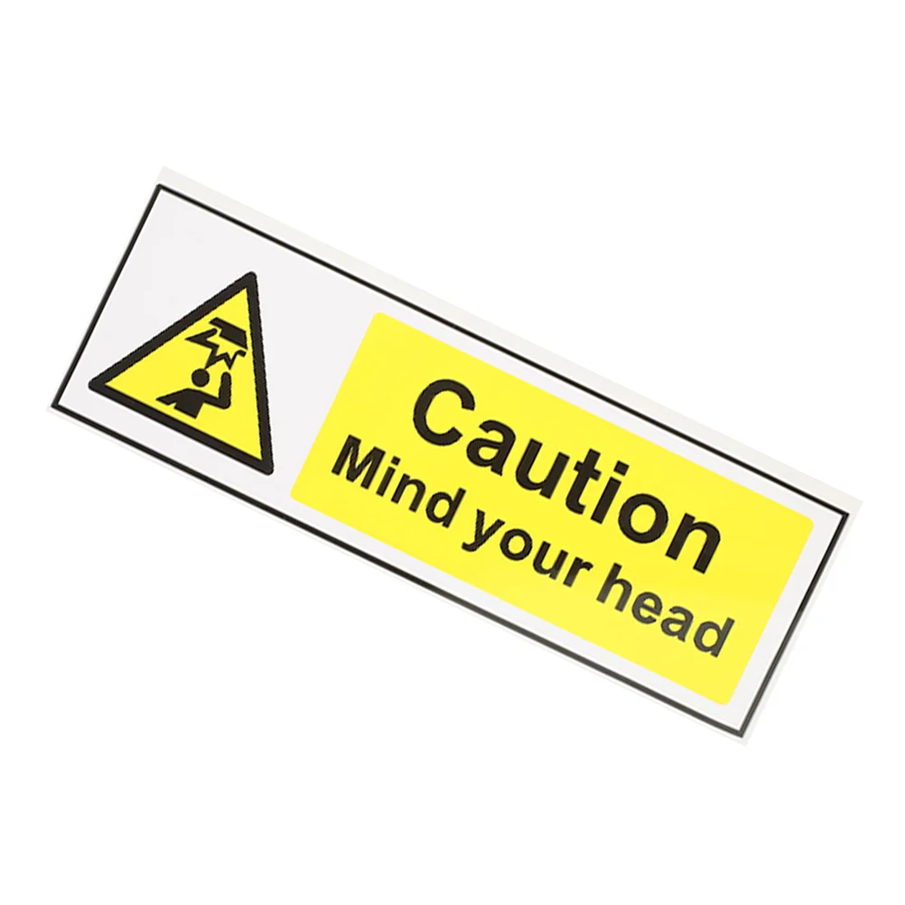 Signage Watch Your Head Caution Warning Low Overhead Clearance Waterproof Stickers Nail