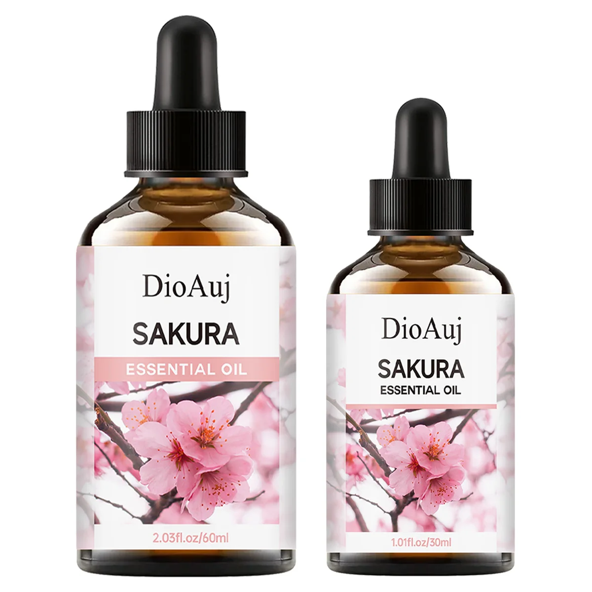 DioAuj30ml/60ml Sakura Pflanzenextrakt Gesichtspflege ätherisches Öl, Aromatherapie anhaltender Duft, Körperpflege feuchtigkeitsspendend