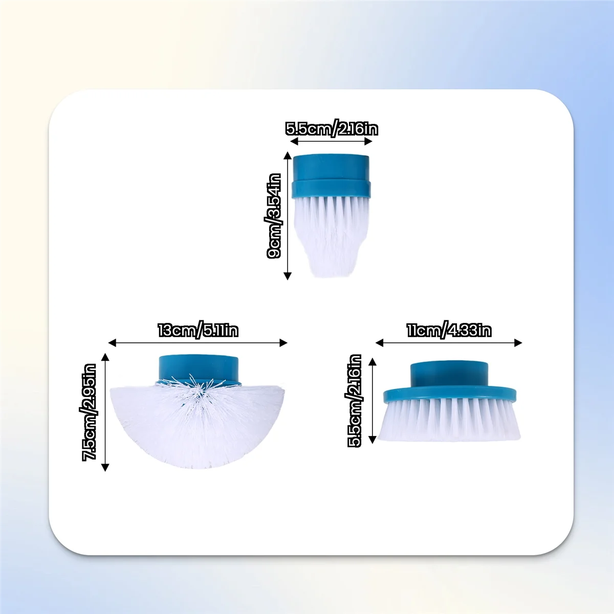 전기 청소 브러시 헤드, 타일 욕실 주방 다목적 사용, 터보 스크럽 교체 브러시 세트, 3 개