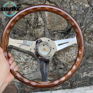 عجلة قيادة رياضية JDM-Universal ، عجلة قيادة على الطراز الخشبي ، تكلم ، سيارة ND Retro ، 14 بوصة ، 358 مم أعلى 8 مبيعات لعجلة القيادة الرياضية - رقم 5