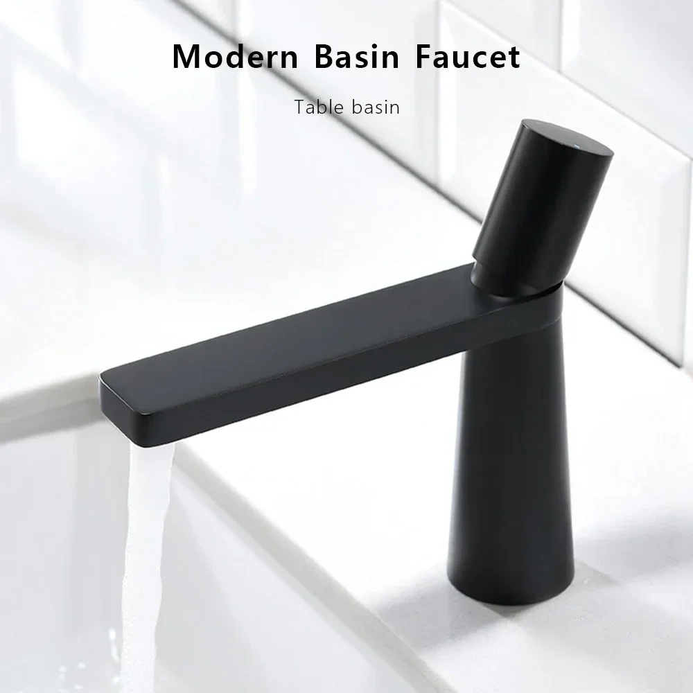 Modern Basin Faucet Brass Bathroom Sink Faucet Hot and Cold Water Mixer Tap WC Deck Mount Washbasin Faucets Bathroom Accessories