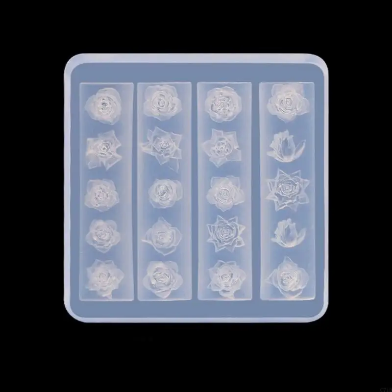 Multipurpose Art Silicone Mould for 3D Designs Butterfly Flower Moon Patterns Portable for Acrylic Craft Supplies