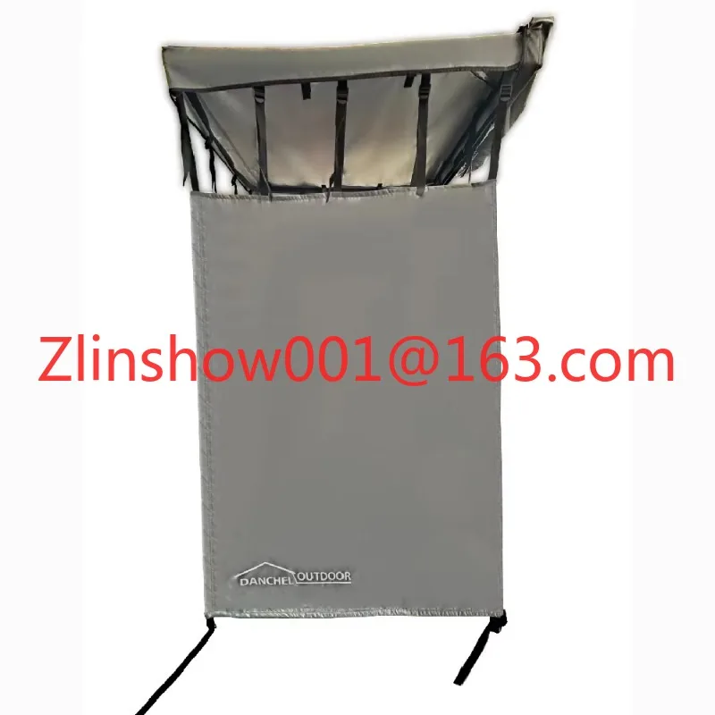 Portable LED Strip Light Tent Aluminum & Waterproof Canvas Pop-Up Outdoor Camping Shower Tent for Car Side Bathing & Toilet Use
