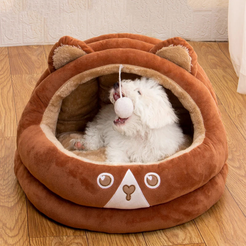 Deep Sleeping Warm in Winter Bed Little Mat Basket Small Dog House Products Pet Tent Cosy Cave Nest Indoor Warm