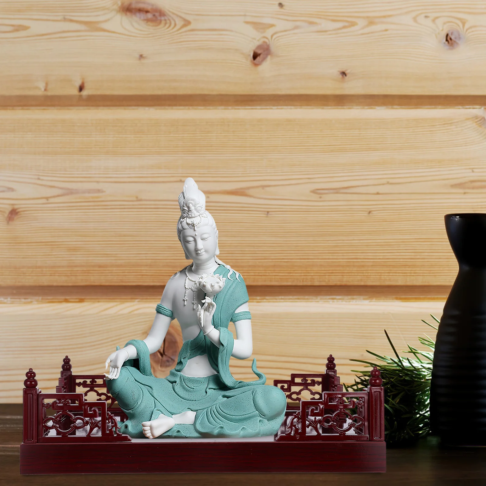 

Retro Chinese Style Offering Table Premium Material Sturdy Enshrine Buddhist Articles Compact Space Saving