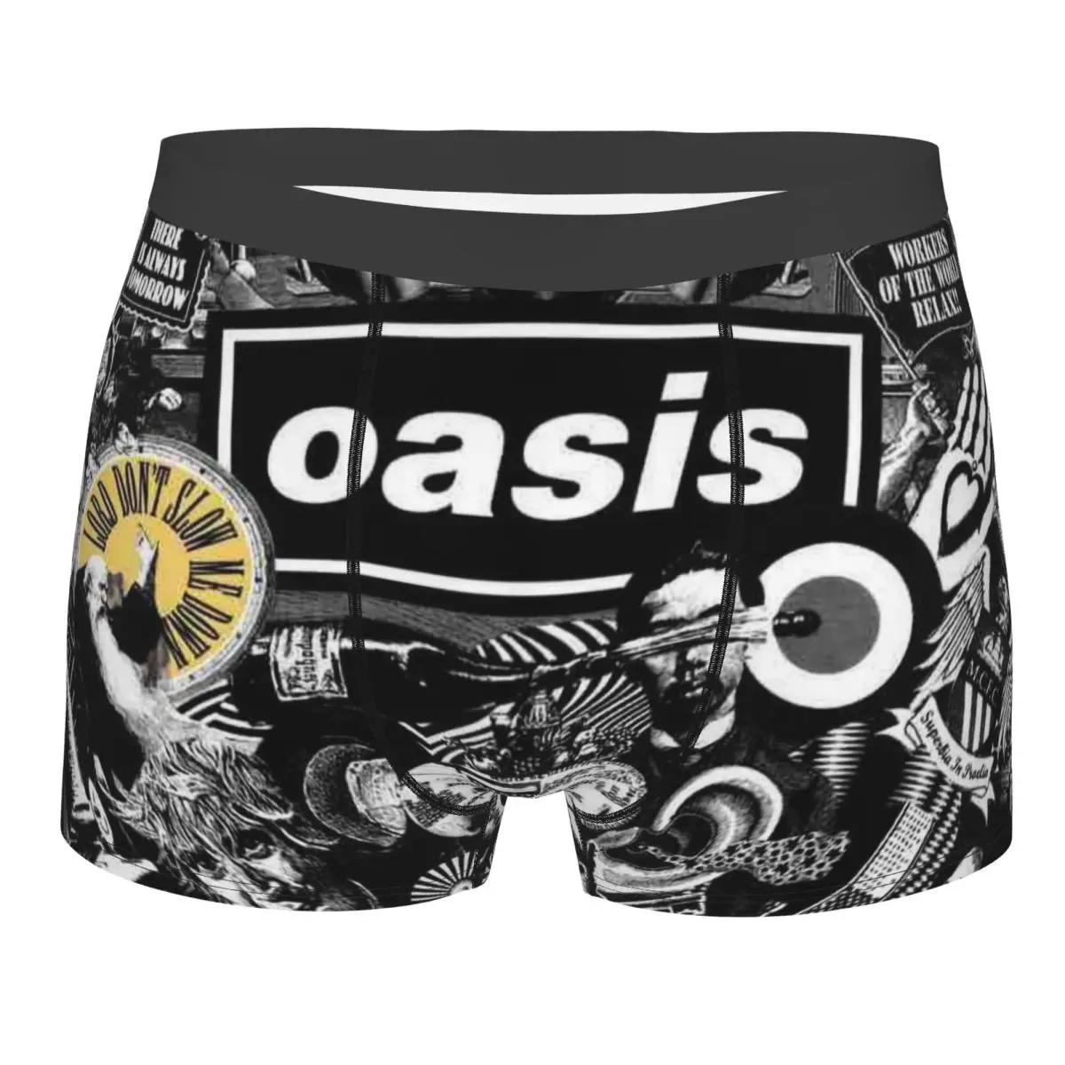 British Rock Band Oasis Underwear Men Sexy Print Custom Boxer Shorts Panties