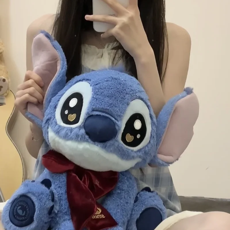 Genuino Disney Kawaii Stitch juguetes de peluche Bluely Lilo & Stitch llavero de peluche muñecas bolsa colgante regalo de fiesta de cumpleaños para chico