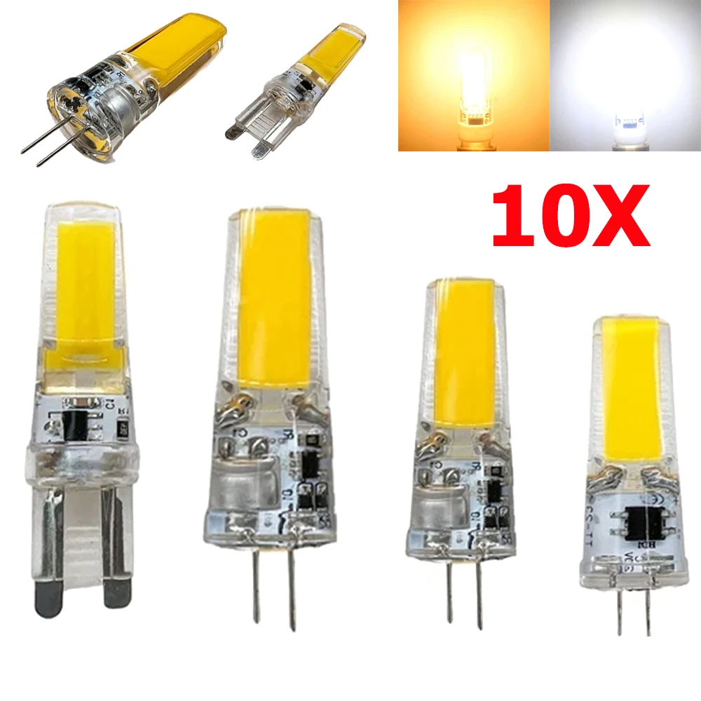 

10x Dimmable 3W 6W G4 G9 Light Bulbs LED COB Warm White 220V 12 Volts Mini Lamps For Home Decoration Lighting Bulb Living Room