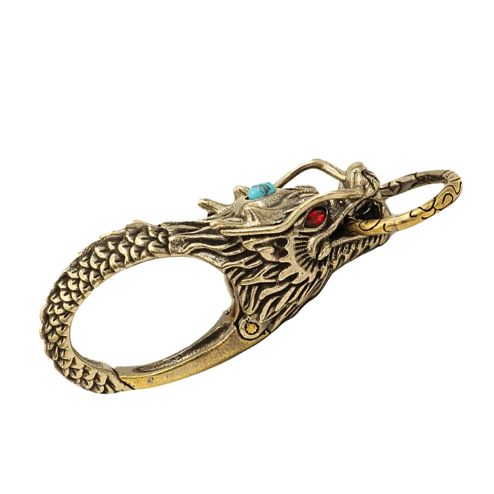 Guardian Bell Faucet Keychain Dragon- Buckle Animal Ring Keychains Vintage Rings