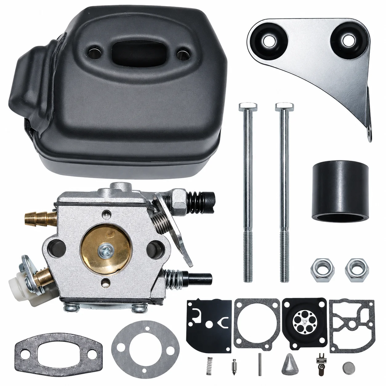 Carburetor Exhaust Muffler Intake Boot Repair Kit For Husqvarna 51 55 Chainsaw Replaces 503281504 503218202 501756605 Parts