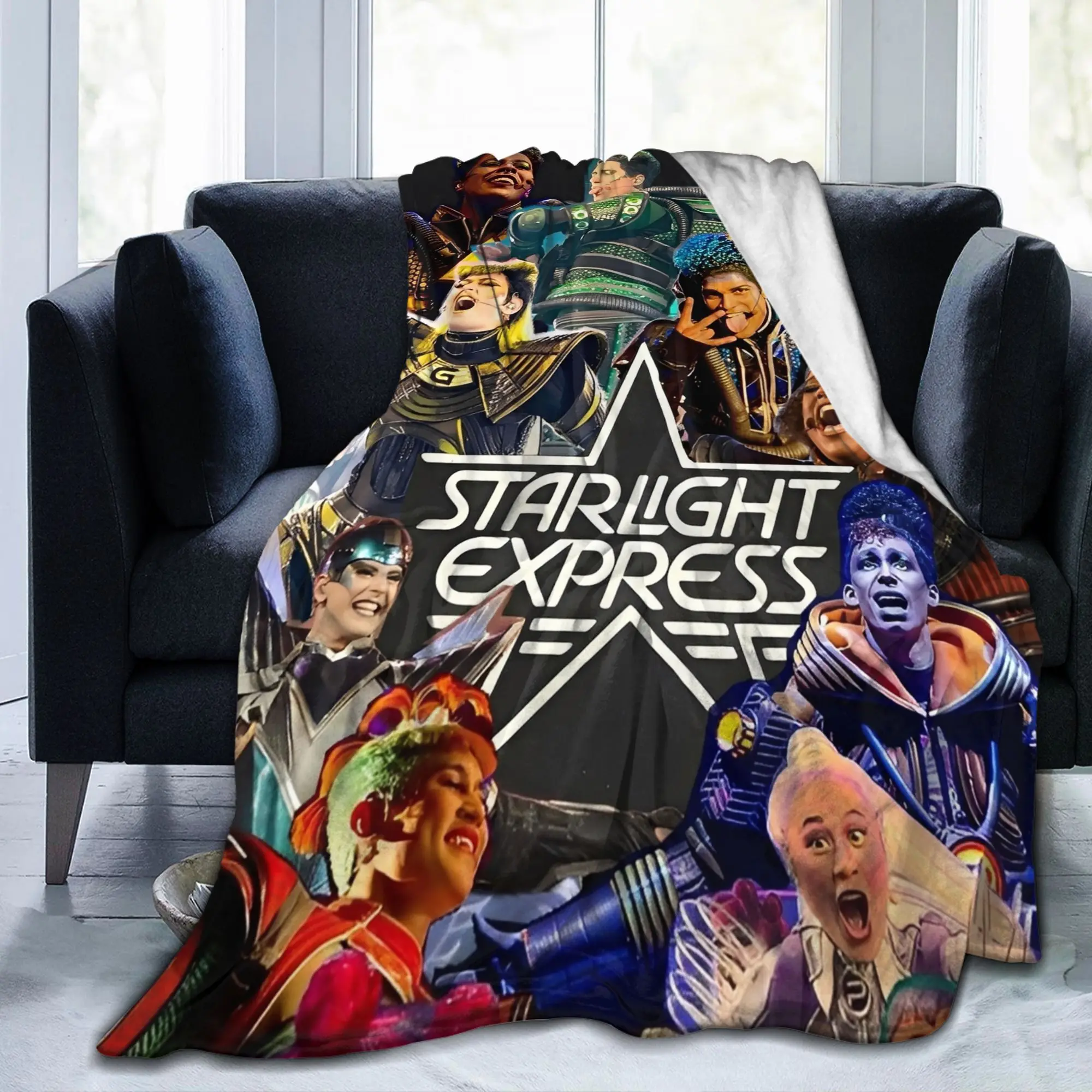 Starlight Express Musical Theater Blanket Broadway Flannel Funny Breathable Throw Blanket for Bedspread Decoration Couch