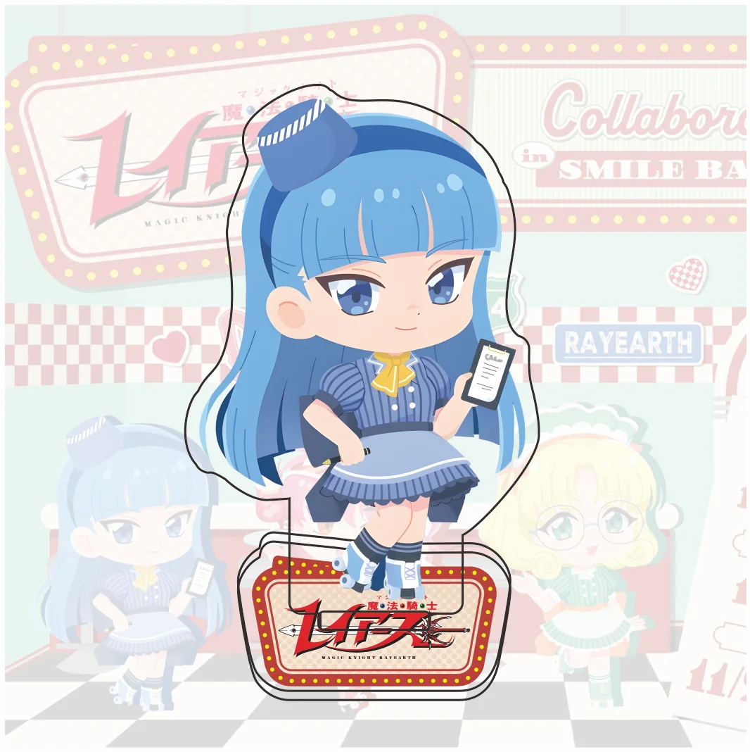 Magic Knight Rayearth Ryuuzaki Umi Acrylic Figure Q Version Anime Character Key Chain Stand Desktop Decoration Collectible Gift