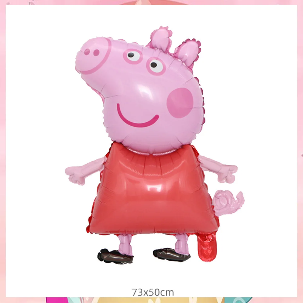 Cartoon Rosa Peppa Pig Geburtstagsparty Dekorations-Set George Pig Partyzubehör Teller Kindergeburtstag Geschenke Babyparty – Detail 11