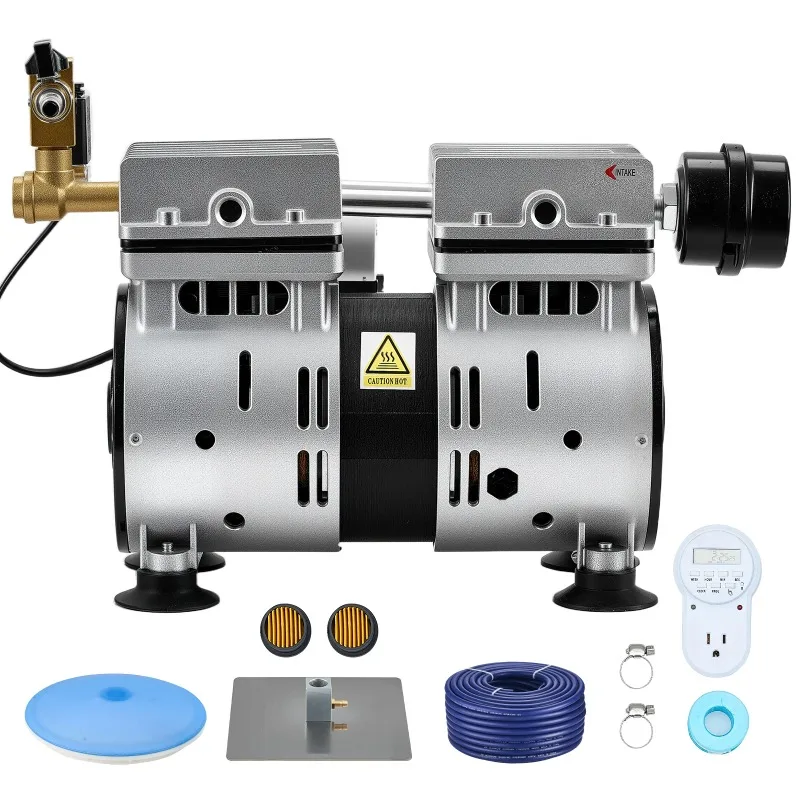 Pond Aerators 5.2/6.7CFM Aeration System 3/4HP 1HP Air Compressor with Diffuser Weighted Tubing for Deep Water Lake
