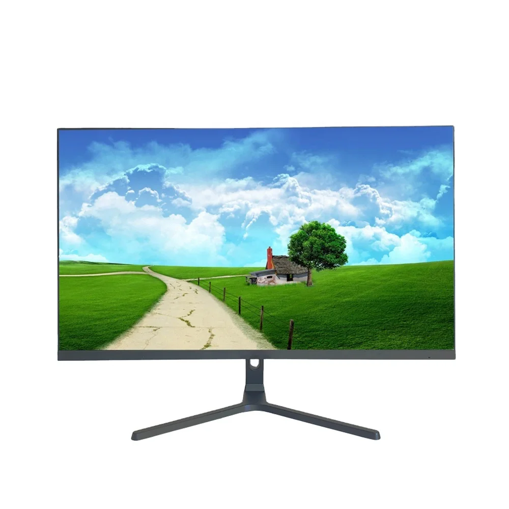 MeeGoPad 24inch 1920* 1080 Flat Screen 75Hz with HD VGA Audio Speaker USB Type C Desktop Computer for Gaming Led Monitor
