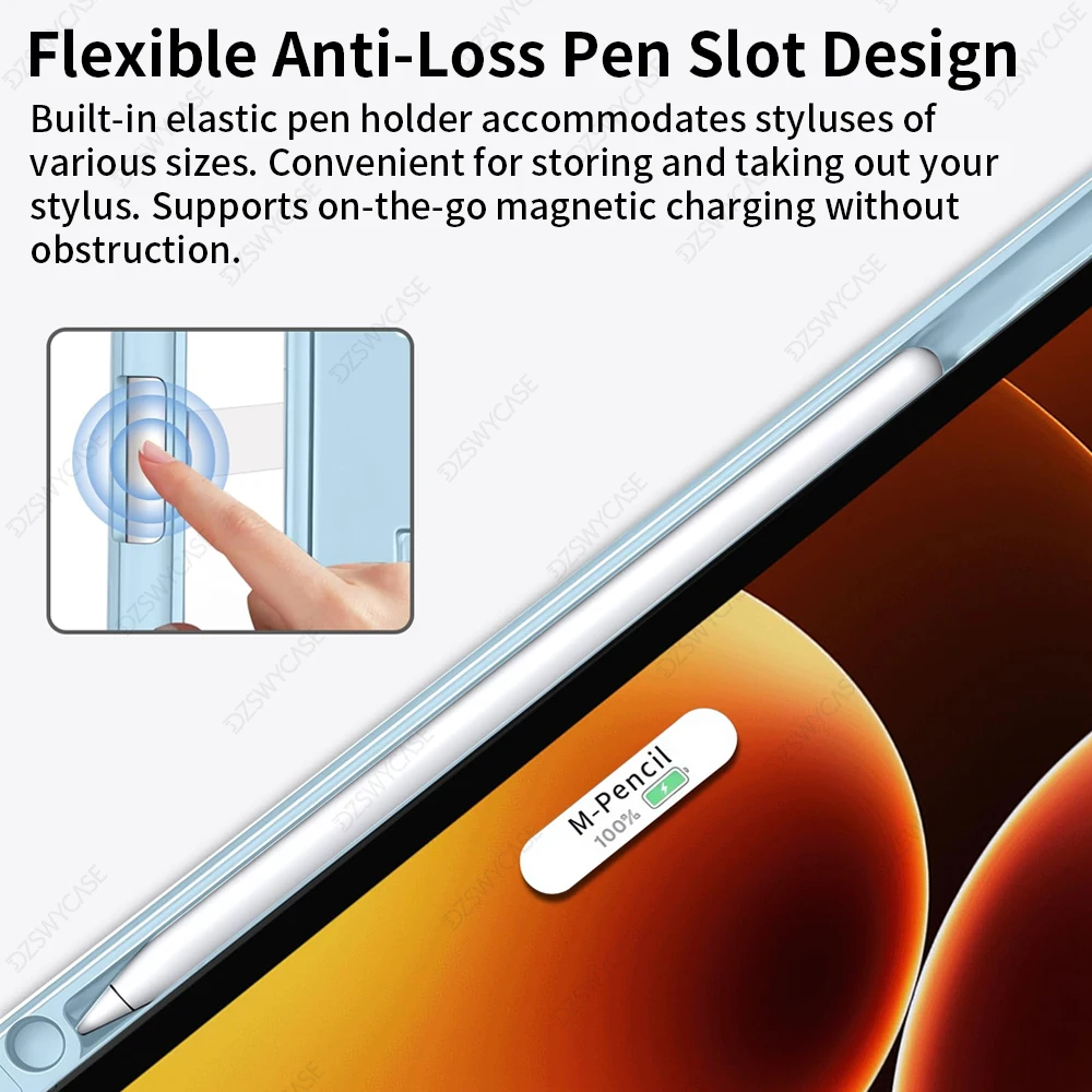 360 ° Rotierbare Smart-Hülle für XiaoMi Pad 7 8 11,2 Zoll MiPad 6 11 Zoll Redmi Pad SE 8,7 9,7 11 Pad 2 11 Pro 12,1 Funda Rotationshülle – Detail 5