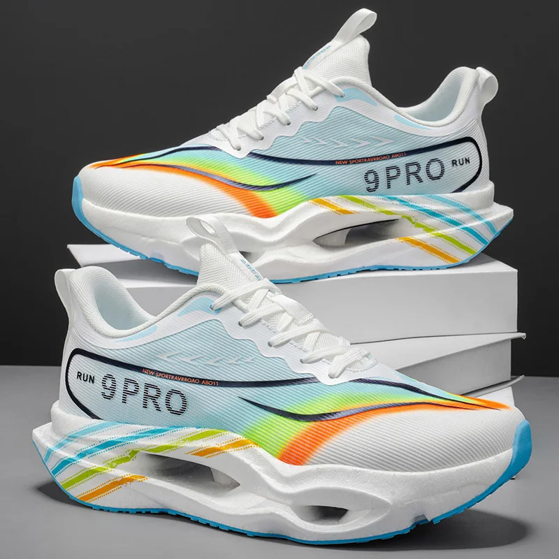 

Men's Road Running Shoes, Lightweight and Breathable Running Shoes - Suitable for Outdoor Activities, Leisure Activities, and Hiking in All Seasons - Low-Top Lace-Up Sneakers for Couples, Unisex