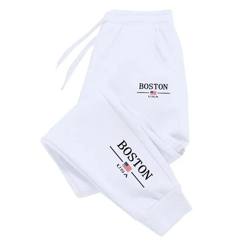 Gym Comfort 2026 Spring Summer Fashion Print Men's Sweatpants Versatile Soft Sports Casual Trousers Drawstring Hot Sales Jogging