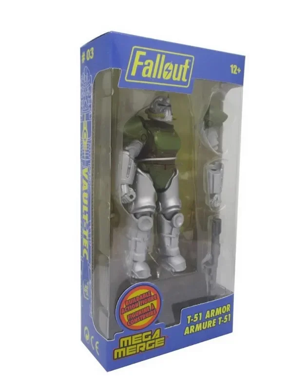 Original Falout PVC Action Figure para Crianças, Modelo Móvel de Robô Blindado Alimentado, Figuras Anime, Presente de Aniversário, 10cm, T-45, T-51