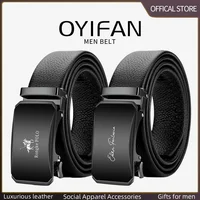 OYIFAN hommes ceinture en cuir véritable ceinture pour hommes alliage boucle cliquet ceintures hommes concepteur ceinture automatique ceintures  3