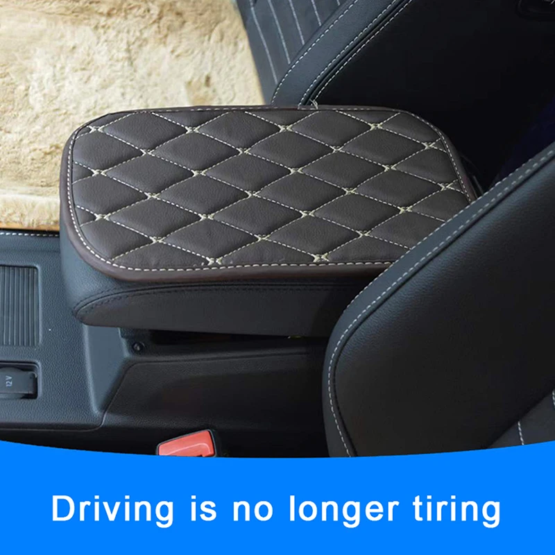 Universal Interior Auto Armrests Storage Box Mats Leather Car Armrest Mat Dust-proof Waterproof Cushion Cover Armrest Protector