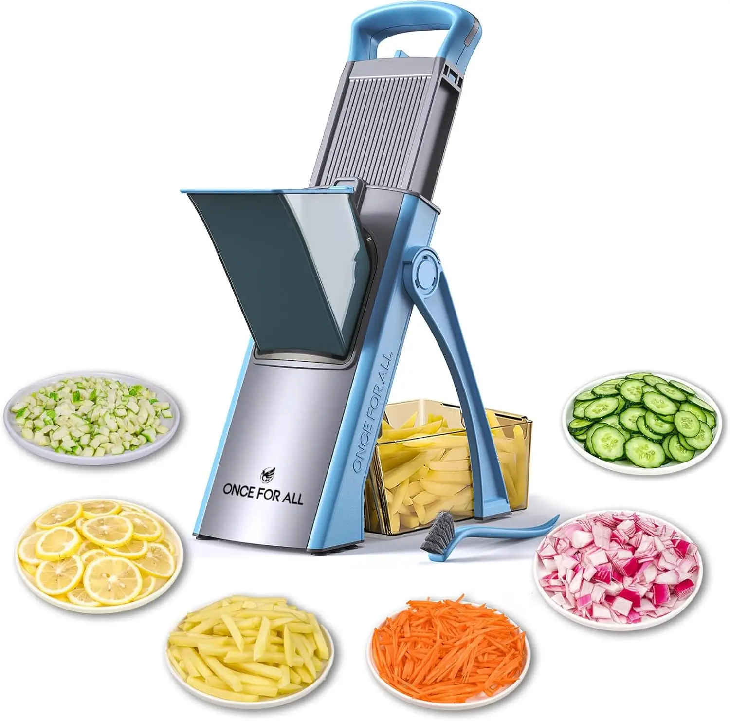 

Upgrade Safe Mandoline Slicer, Large Adjustable Vegetable Chopper with Detachable Blade for Kitchen and Gifts